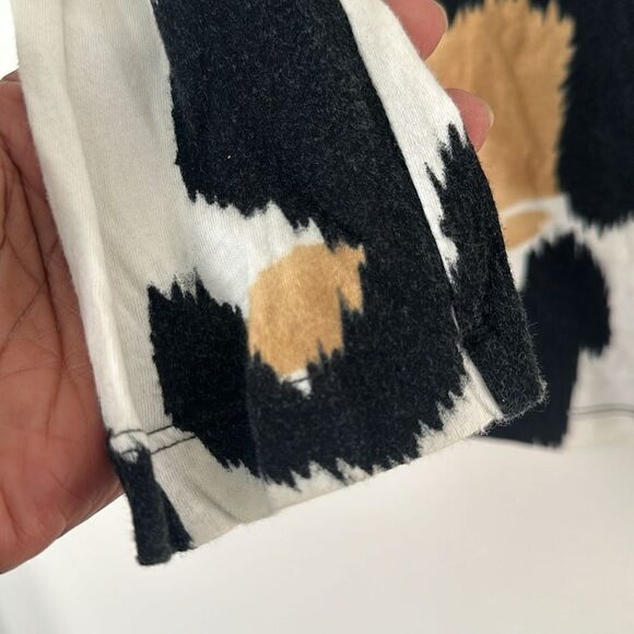 Norma Kamali Leopard Print Organic Cotton Top M - Picture 3 of 6